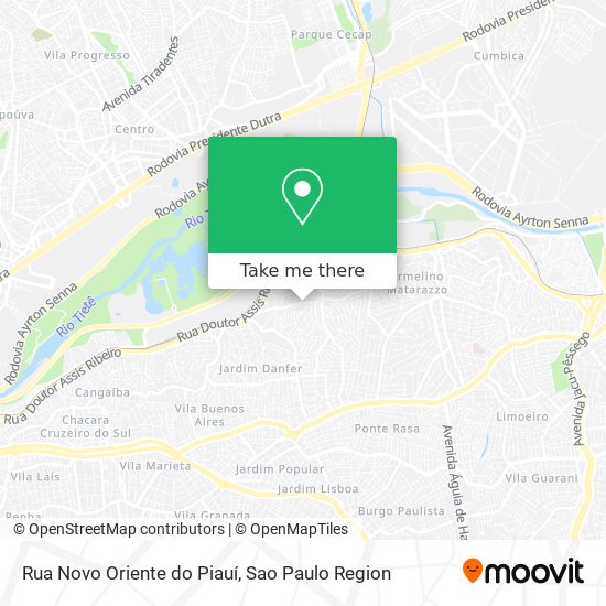 Rua Novo Oriente do Piauí map