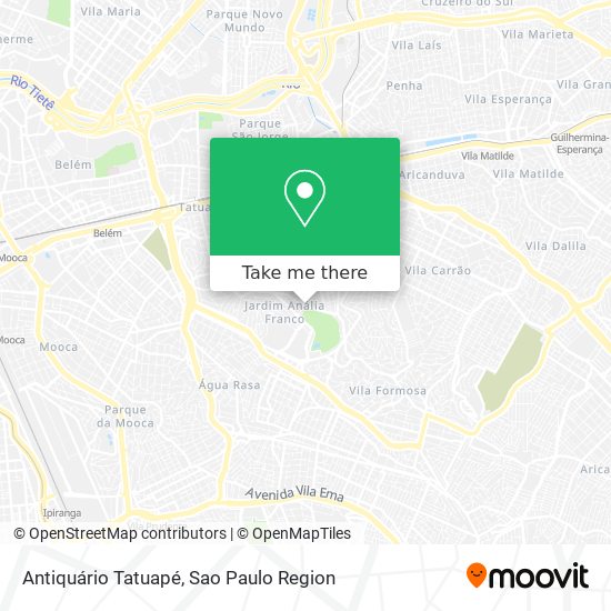 Antiquário Tatuapé map
