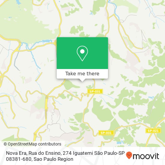Mapa Nova Era, Rua do Ensino, 274 Iguatemi São Paulo-SP 08381-680