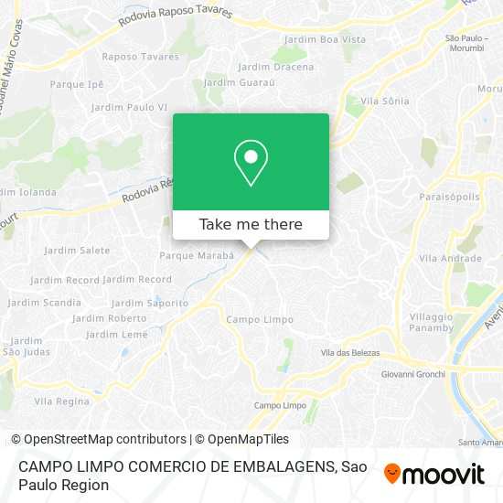 CAMPO LIMPO COMERCIO DE EMBALAGENS map