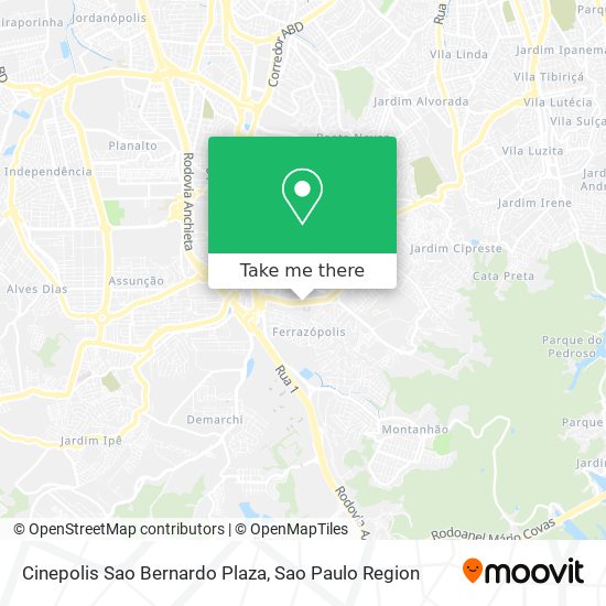 Mapa Cinepolis Sao Bernardo Plaza