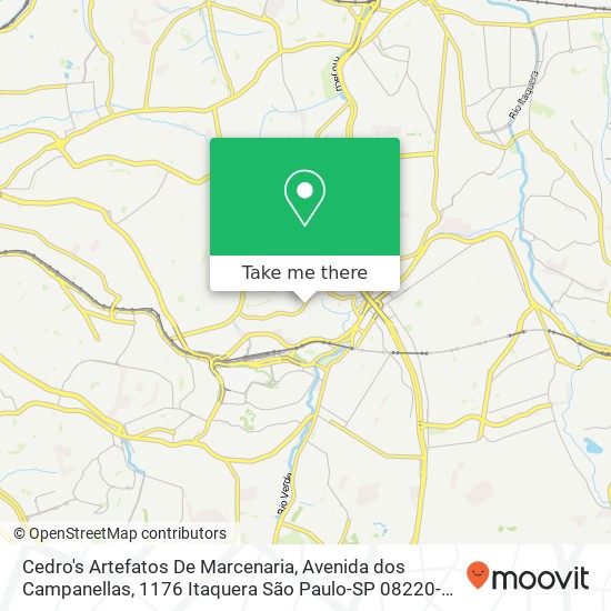 Mapa Cedro's Artefatos De Marcenaria, Avenida dos Campanellas, 1176 Itaquera São Paulo-SP 08220-830