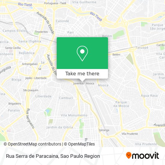 Rua Serra de Paracaina map