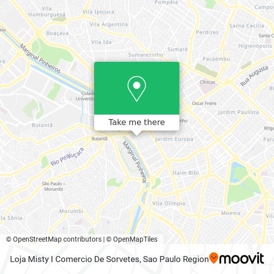 Mapa Loja Misty I Comercio De Sorvetes