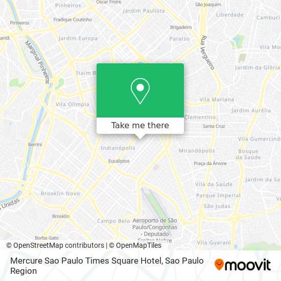 Mapa Mercure Sao Paulo Times Square Hotel