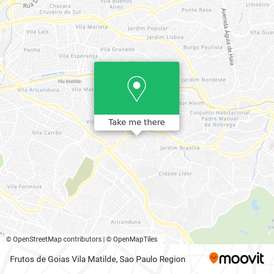 Frutos de Goias Vila Matilde map