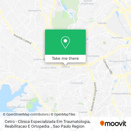 Cetro - Clinica Especializada Em Traumatologia, Reabilitacao E Ortopedia . map