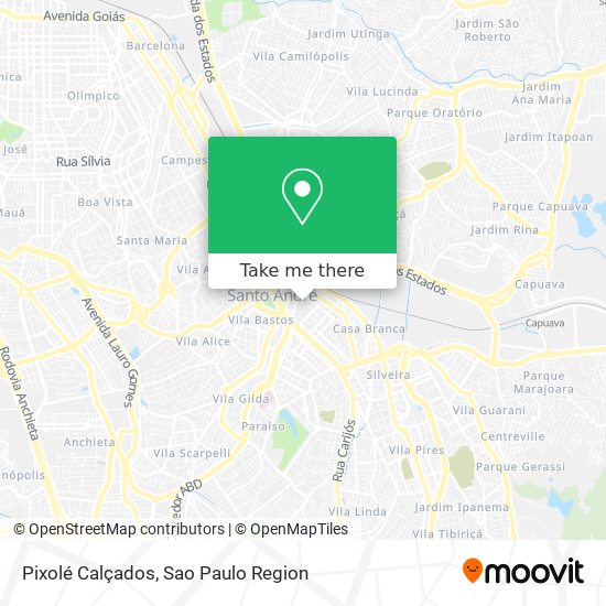 How to get to Pixolé Calçados in Santo André by Bus, Train or Metro?