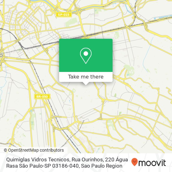 Quimiglas Vidros Tecnicos, Rua Ourinhos, 220 Água Rasa São Paulo-SP 03186-040 map