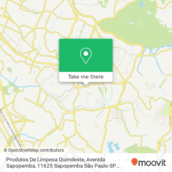 Mapa Produtos De Limpesa Quimileste, Avenida Sapopemba, 11625 Sapopemba São Paulo-SP 03989-000