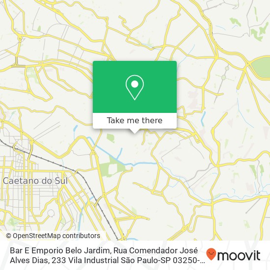 Mapa Bar E Emporio Belo Jardim, Rua Comendador José Alves Dias, 233 Vila Industrial São Paulo-SP 03250-080