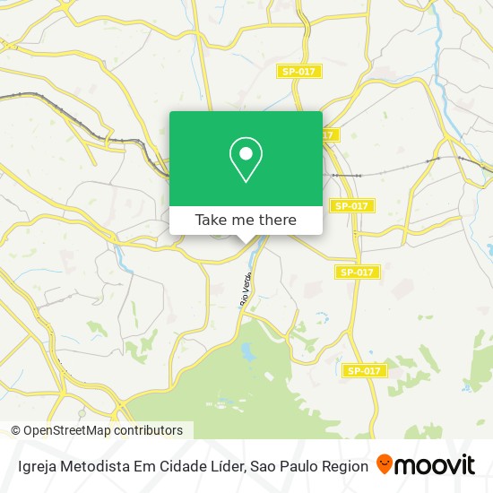 Igreja Metodista Em Cidade Líder map