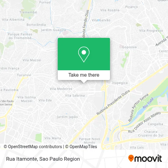 Rua Itamonte map
