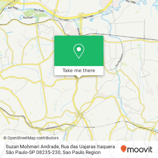 Mapa Suzan Mohmari Andrade, Rua das Uajaras Itaquera São Paulo-SP 08235-230