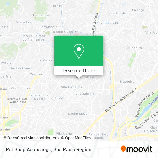 Mapa Pet Shop Aconchego