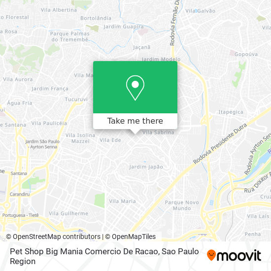 Pet Shop Big Mania Comercio De Racao map