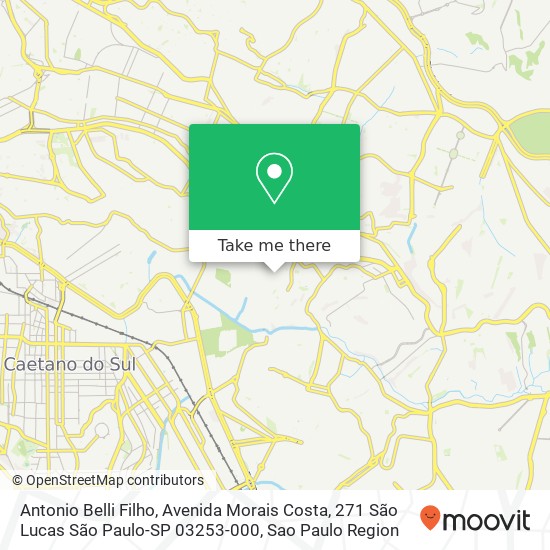 Antonio Belli Filho, Avenida Morais Costa, 271 São Lucas São Paulo-SP 03253-000 map