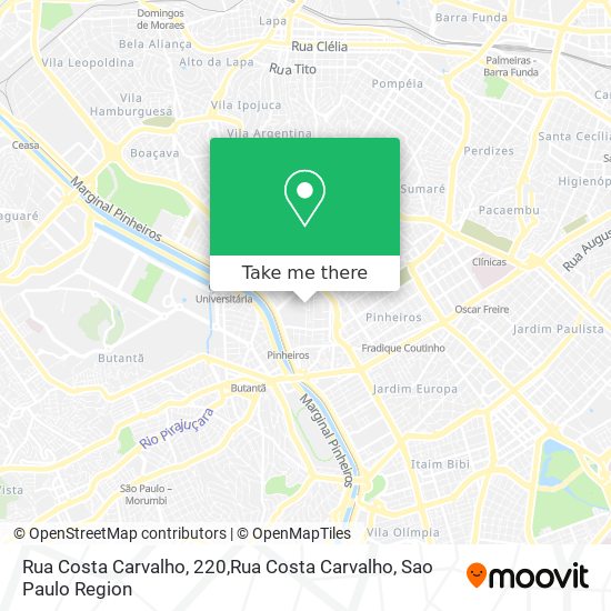Mapa Rua Costa Carvalho, 220,Rua Costa Carvalho
