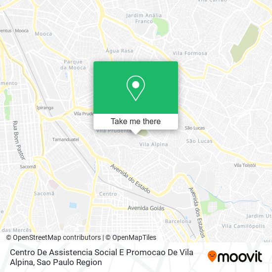 Centro De Assistencia Social E Promocao De Vila Alpina map