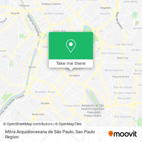 Mapa Mitra Arquidiocesana de São Paulo