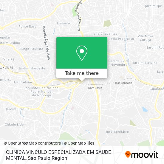 Mapa CLINICA VINCULO ESPECIALIZADA EM SAUDE MENTAL