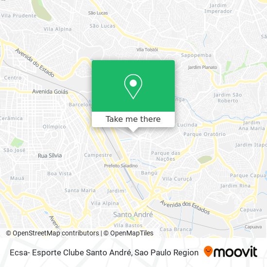 Ecsa- Esporte Clube Santo André map