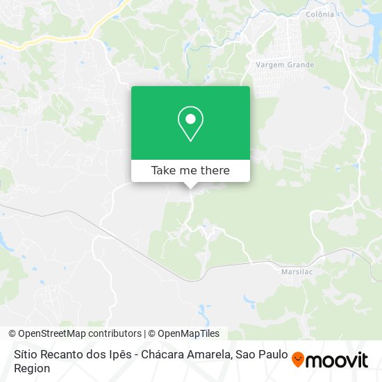 Mapa Sítio Recanto dos Ipês - Chácara Amarela