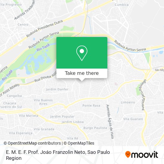 Mapa E. M. E. F. Prof. Joáo Franzolin Neto