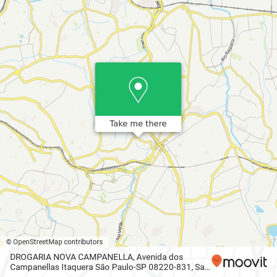 DROGARIA NOVA CAMPANELLA, Avenida dos Campanellas Itaquera São Paulo-SP 08220-831 map