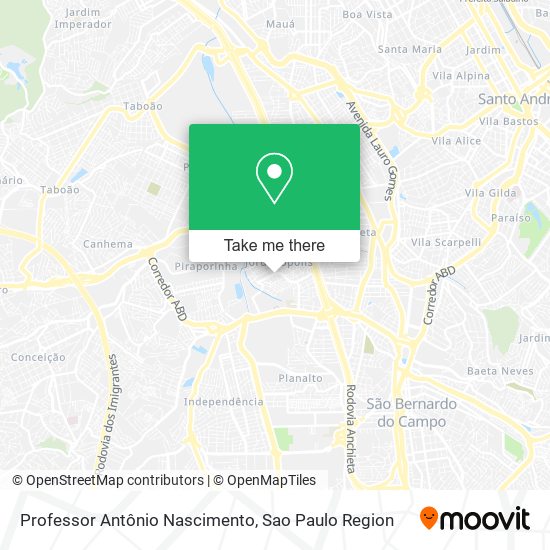 Mapa Professor Antônio Nascimento