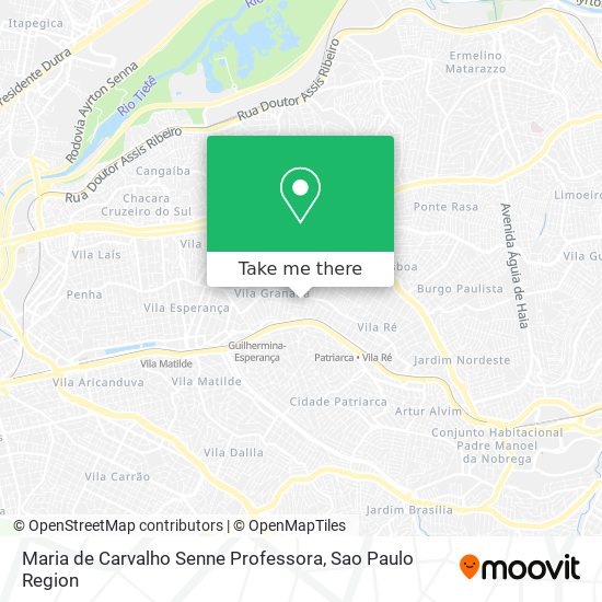 Maria de Carvalho Senne Professora map