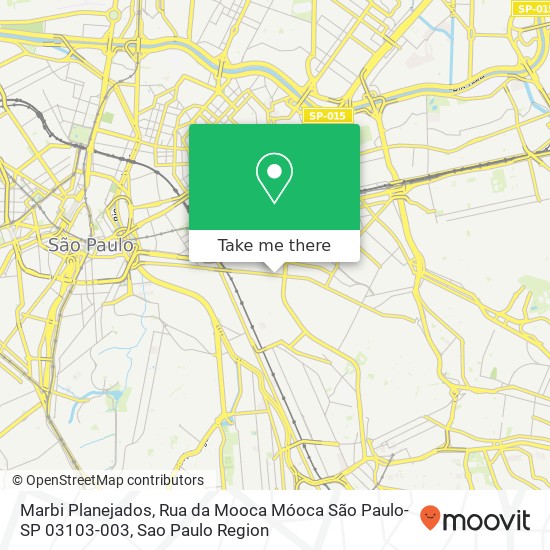 Mapa Marbi Planejados, Rua da Mooca Móoca São Paulo-SP 03103-003