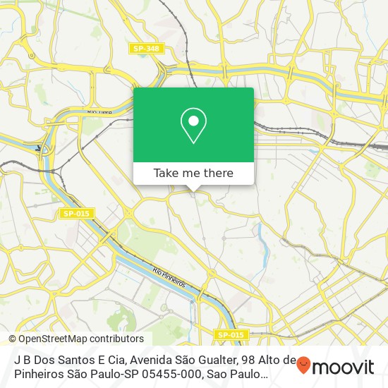 J B Dos Santos E Cia, Avenida São Gualter, 98 Alto de Pinheiros São Paulo-SP 05455-000 map