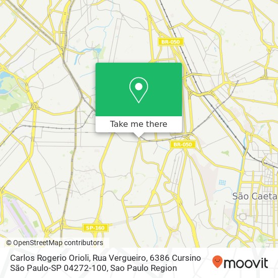 Mapa Carlos Rogerio Orioli, Rua Vergueiro, 6386 Cursino São Paulo-SP 04272-100
