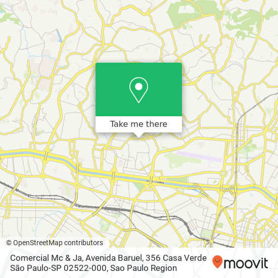 Mapa Comercial Mc & Ja, Avenida Baruel, 356 Casa Verde São Paulo-SP 02522-000