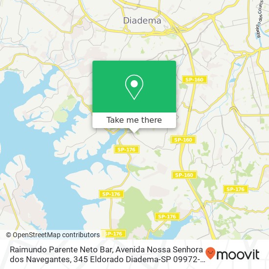 Mapa Raimundo Parente Neto Bar, Avenida Nossa Senhora dos Navegantes, 345 Eldorado Diadema-SP 09972-260