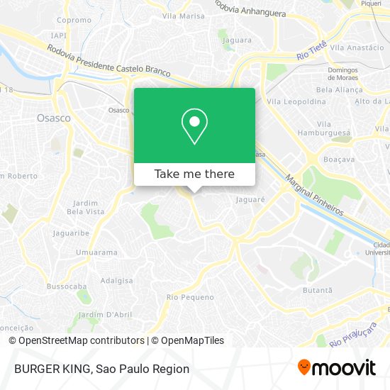 Mapa BURGER KING