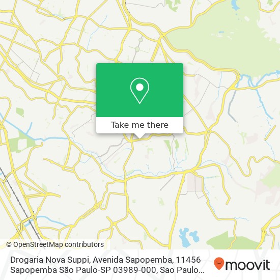 Drogaria Nova Suppi, Avenida Sapopemba, 11456 Sapopemba São Paulo-SP 03989-000 map