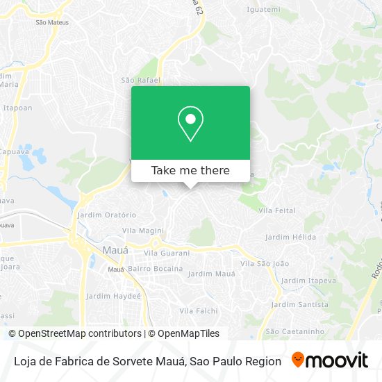 Loja de Fabrica de Sorvete Mauá map