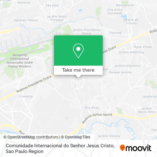 Comunidade Internacional do Senhor Jesus Cristo map