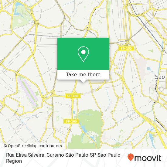 Rua Elisa Silveira, Cursino São Paulo-SP map