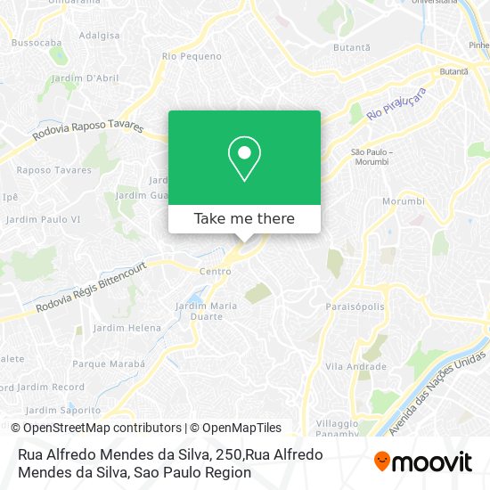 Rua Alfredo Mendes da Silva, 250,Rua Alfredo Mendes da Silva map