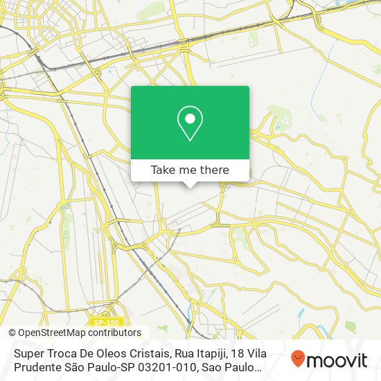 Super Troca De Oleos Cristais, Rua Itapiji, 18 Vila Prudente São Paulo-SP 03201-010 map