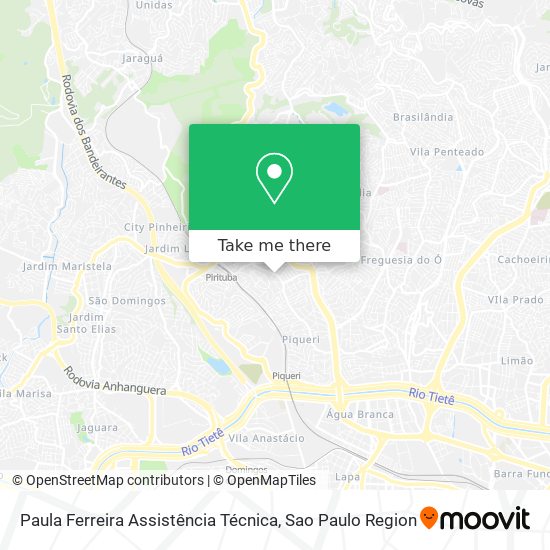 Paula Ferreira Assistência Técnica map