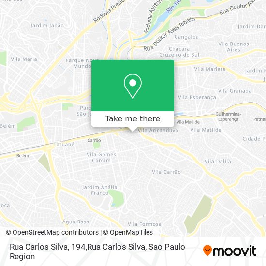 Mapa Rua Carlos Silva, 194,Rua Carlos Silva