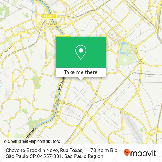 Mapa Chaveiro Brooklin Novo, Rua Texas, 1173 Itaim Bibi São Paulo-SP 04557-001