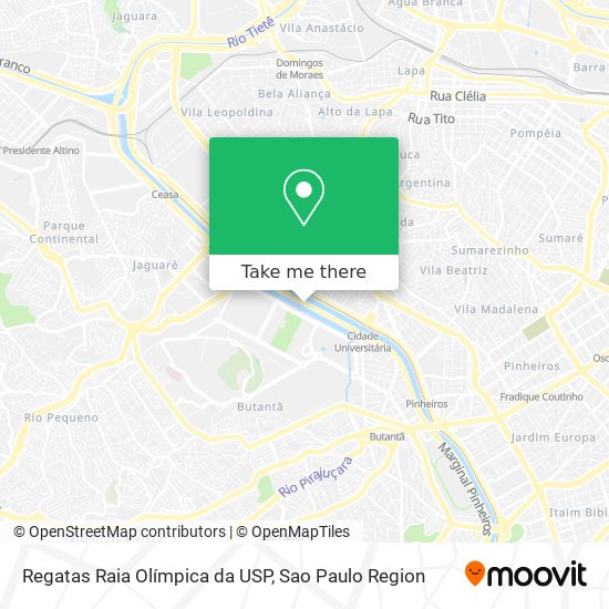 Regatas Raia Olímpica da USP map