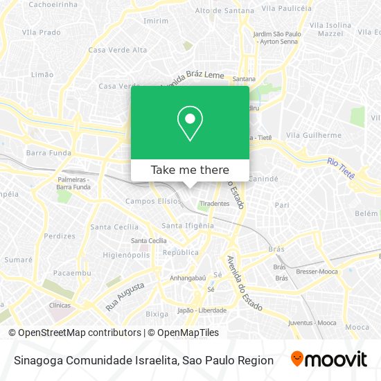 Mapa Sinagoga Comunidade Israelita