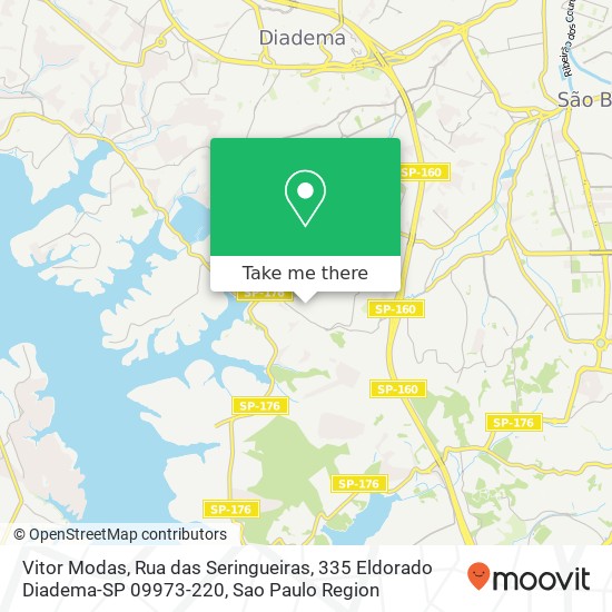 Vitor Modas, Rua das Seringueiras, 335 Eldorado Diadema-SP 09973-220 map