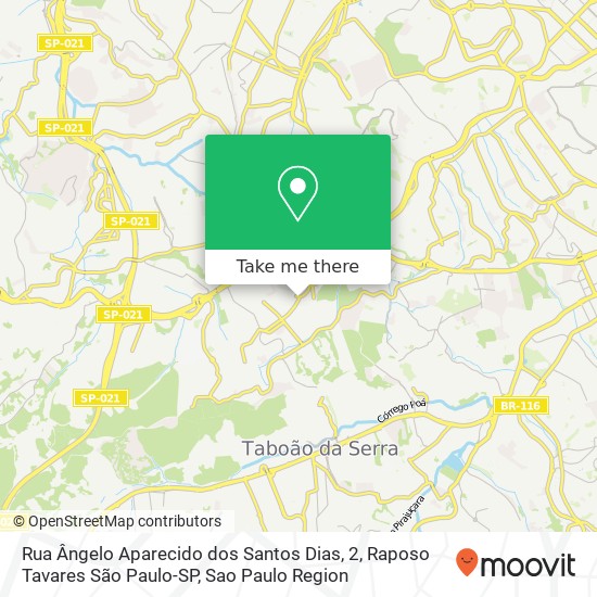 Rua Ângelo Aparecido dos Santos Dias, 2, Raposo Tavares São Paulo-SP map